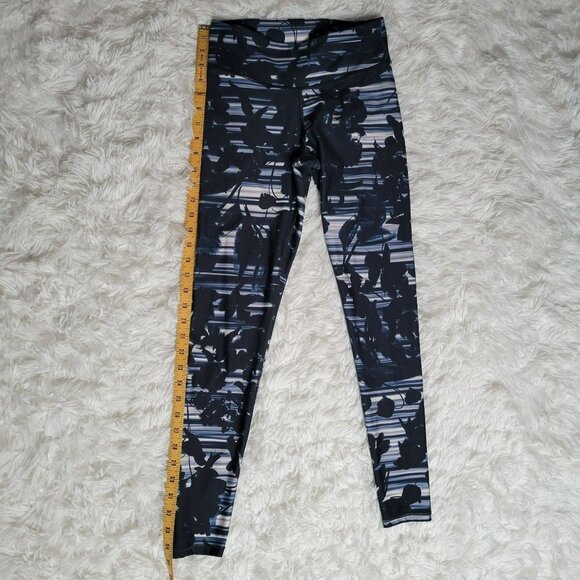 Fabletics Define Mid-Rise Navy Floral/ Leaf Lines Leggings/ Tights - Size XS - Picture 8 of 12
